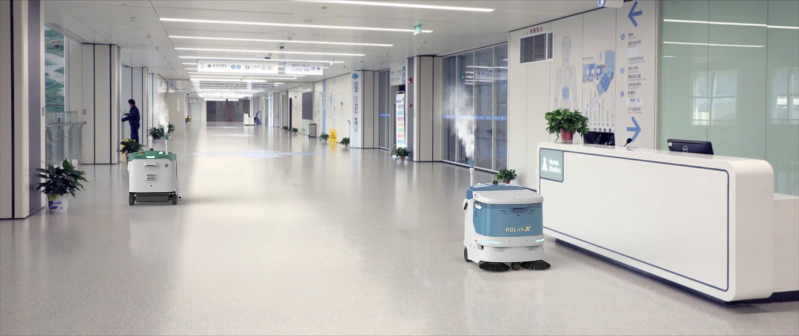 PolarX Star60 healthcare and aged care dry floor care scenario
