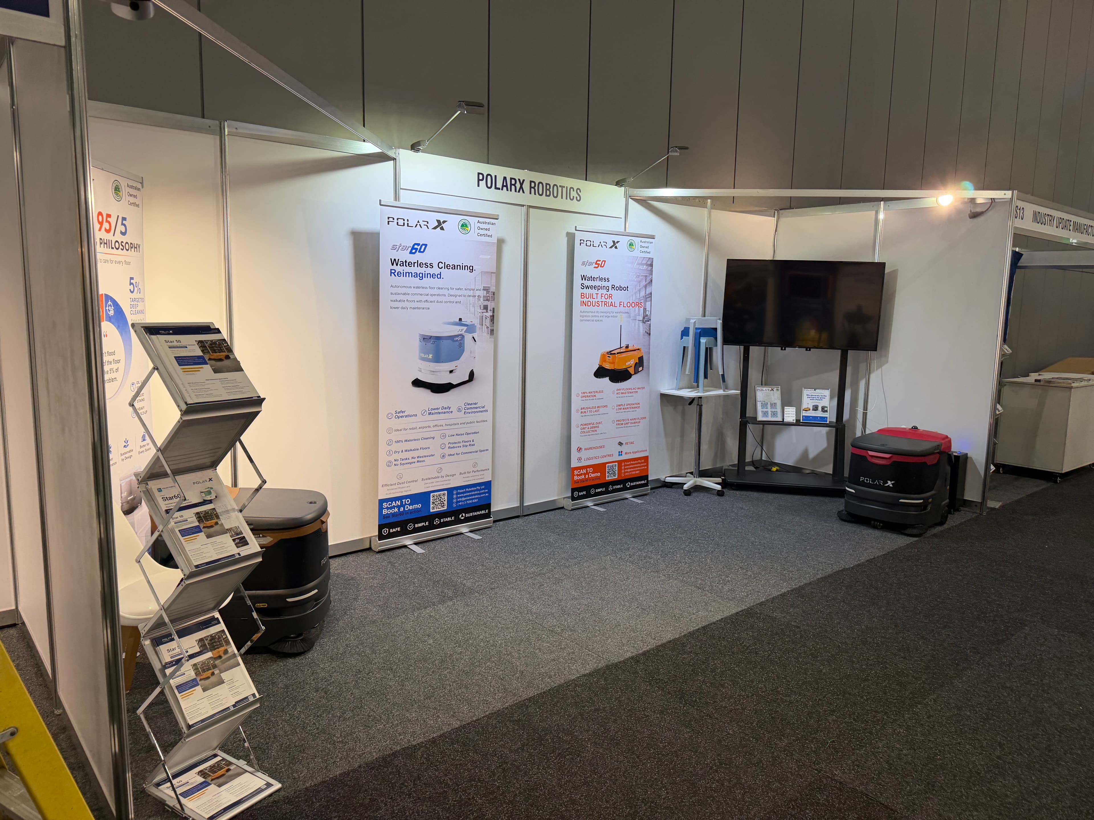 PolarX Robotics product display at CeMAT Australia 2026