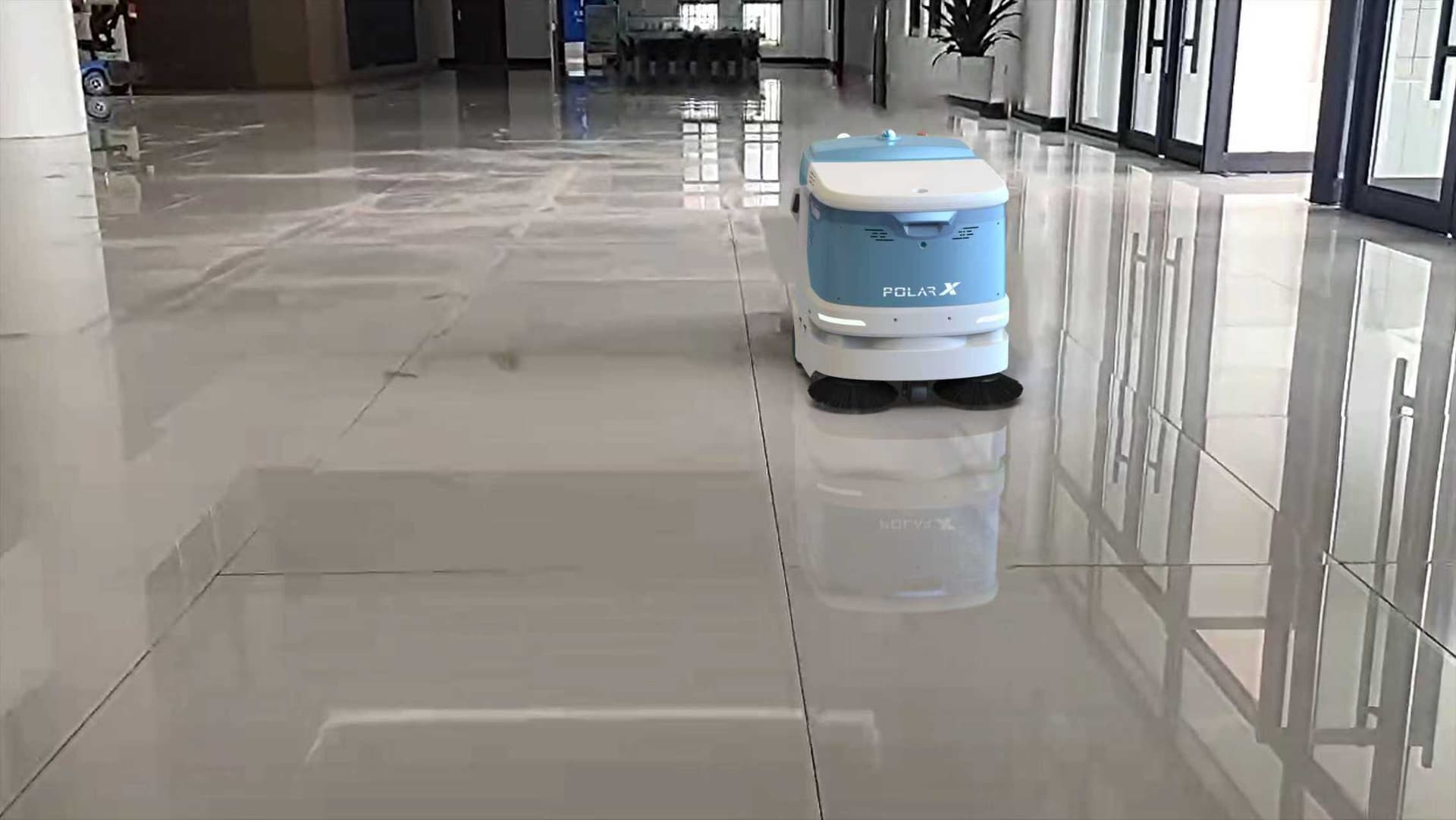 PolarX Star60 on a polished corridor floor