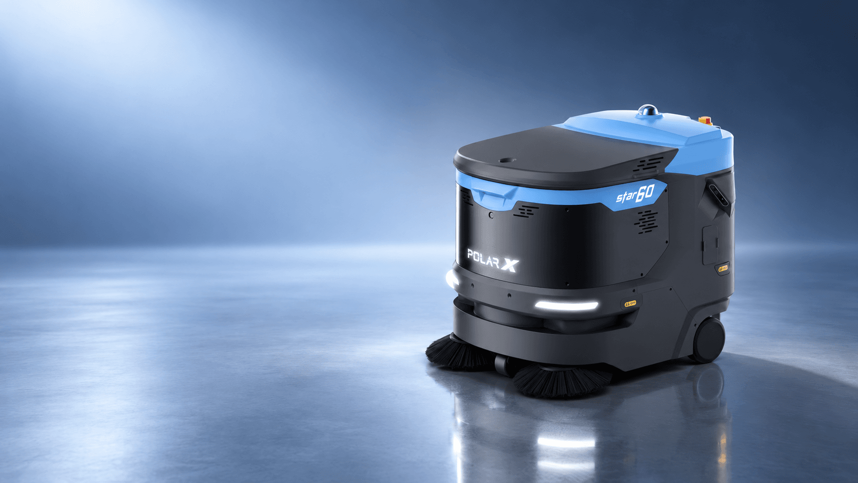 Star60 standard commercial floor care robot angled product view