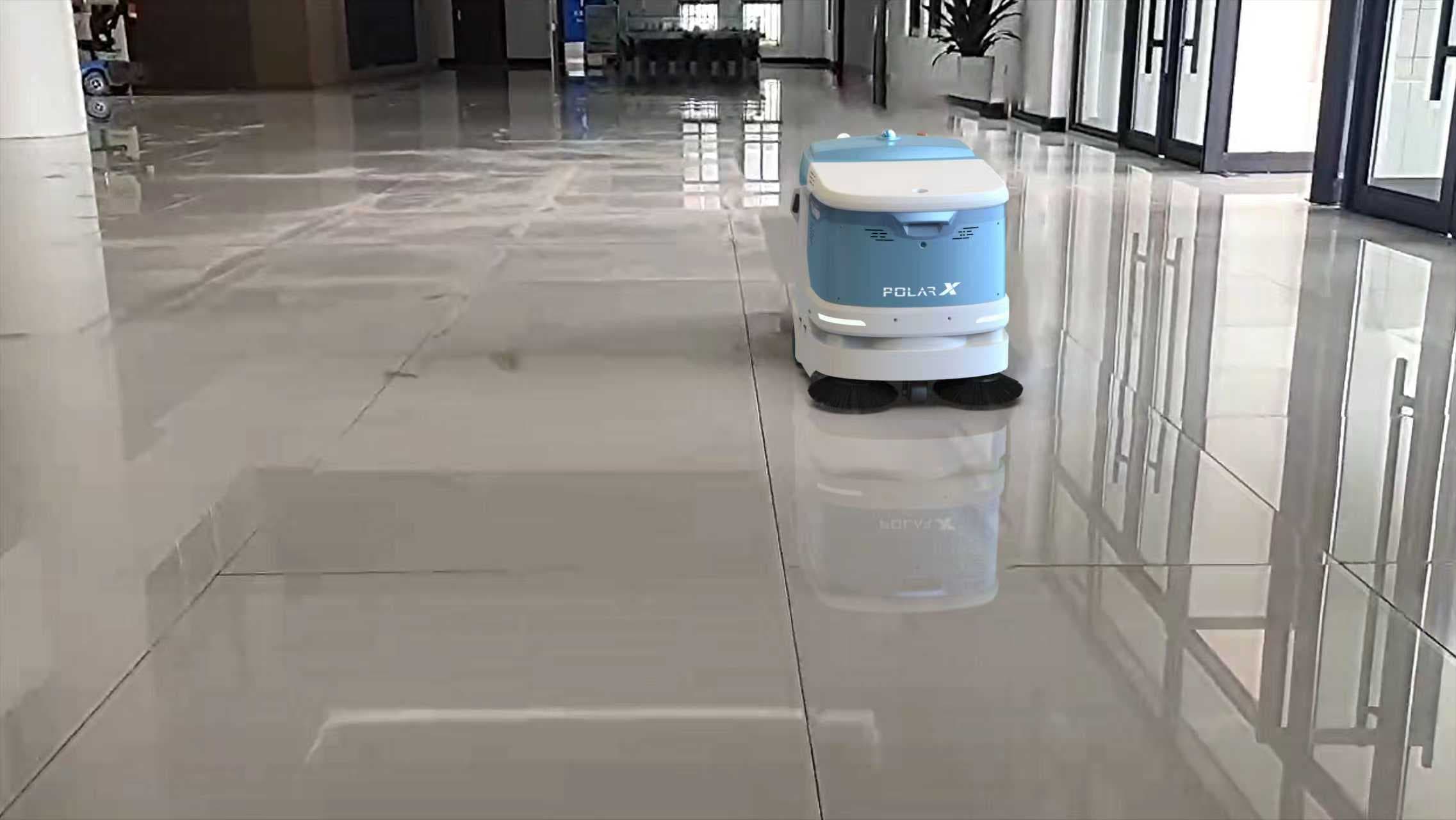 PolarX Star60 on a polished corridor floor